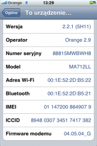 Firmware 2.2.1 na iPhone pierwszej generacji