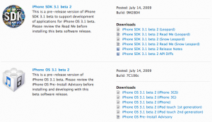 iPhone OS 3.1 beat 2