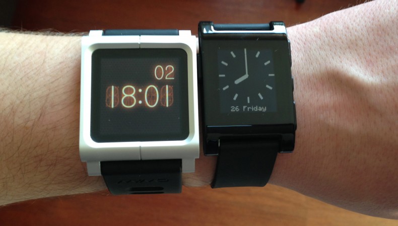 Pebble vs iPod nano 6G