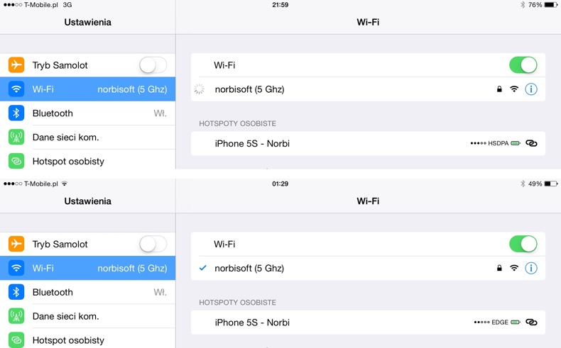 inteligent hotspot ios 8